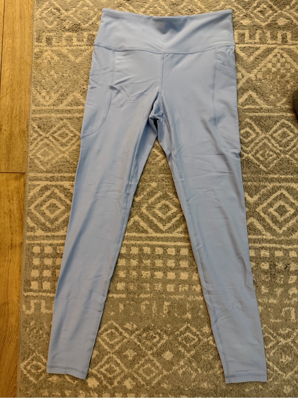 Old Navy Light Blue High-Waist Leggings with Side Pockets